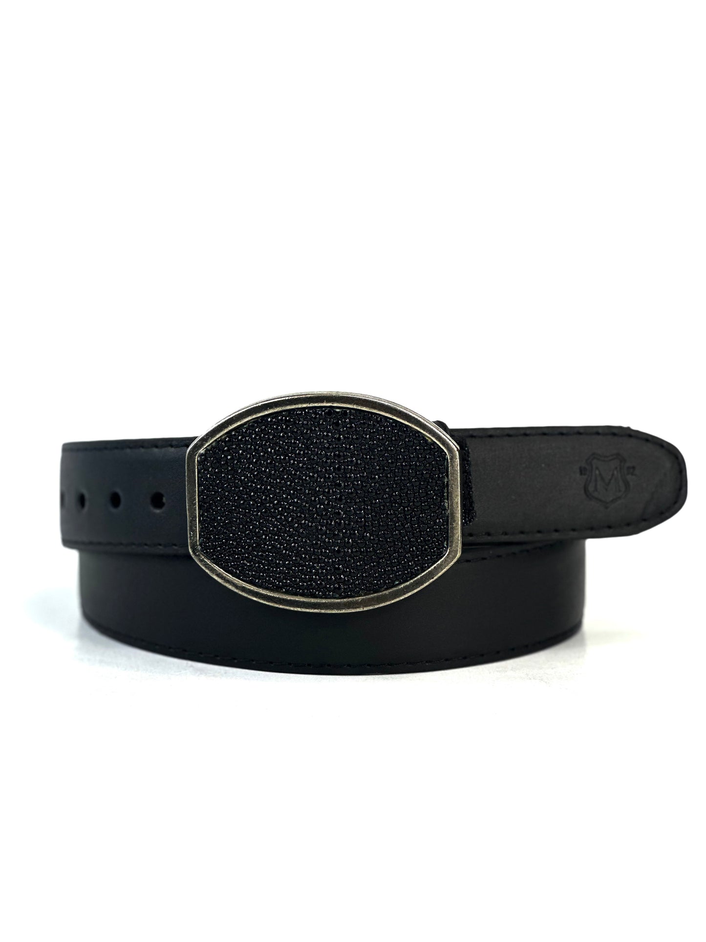 Cinturón Martelli Mantarraya Piel Negro