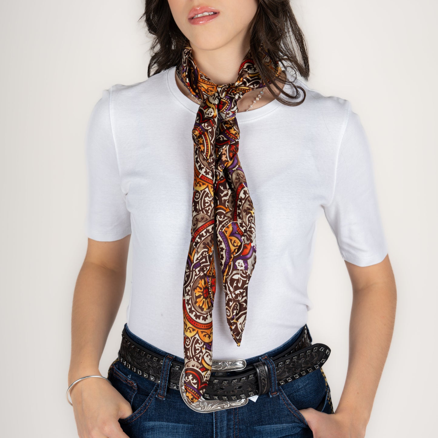 Mascada M&F Estampado Café Dama