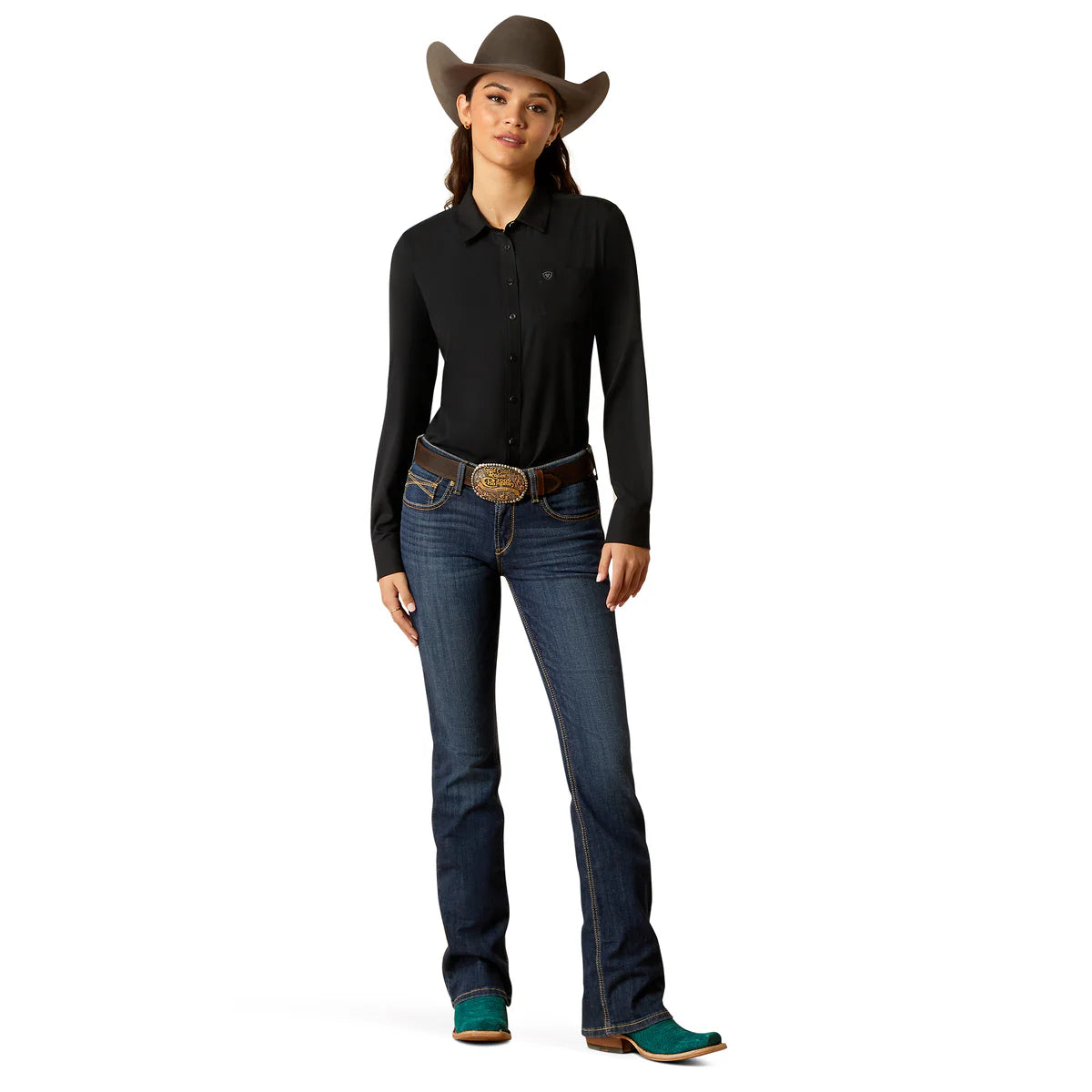 Camisa Ariat Kirby Pro Negro Dama