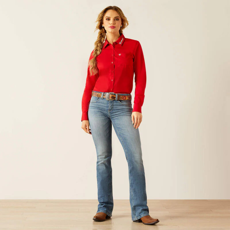 Camisa Ariat Kirby Stretch Shirt Dama Red