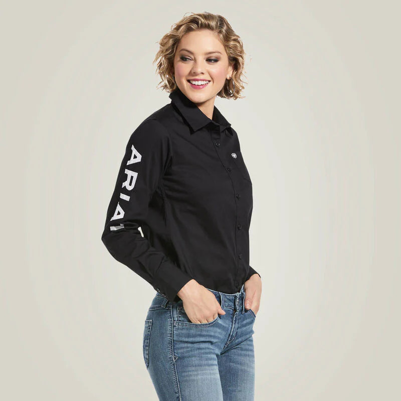 Camisa Ariat Team Kirby Stretch Black DamA