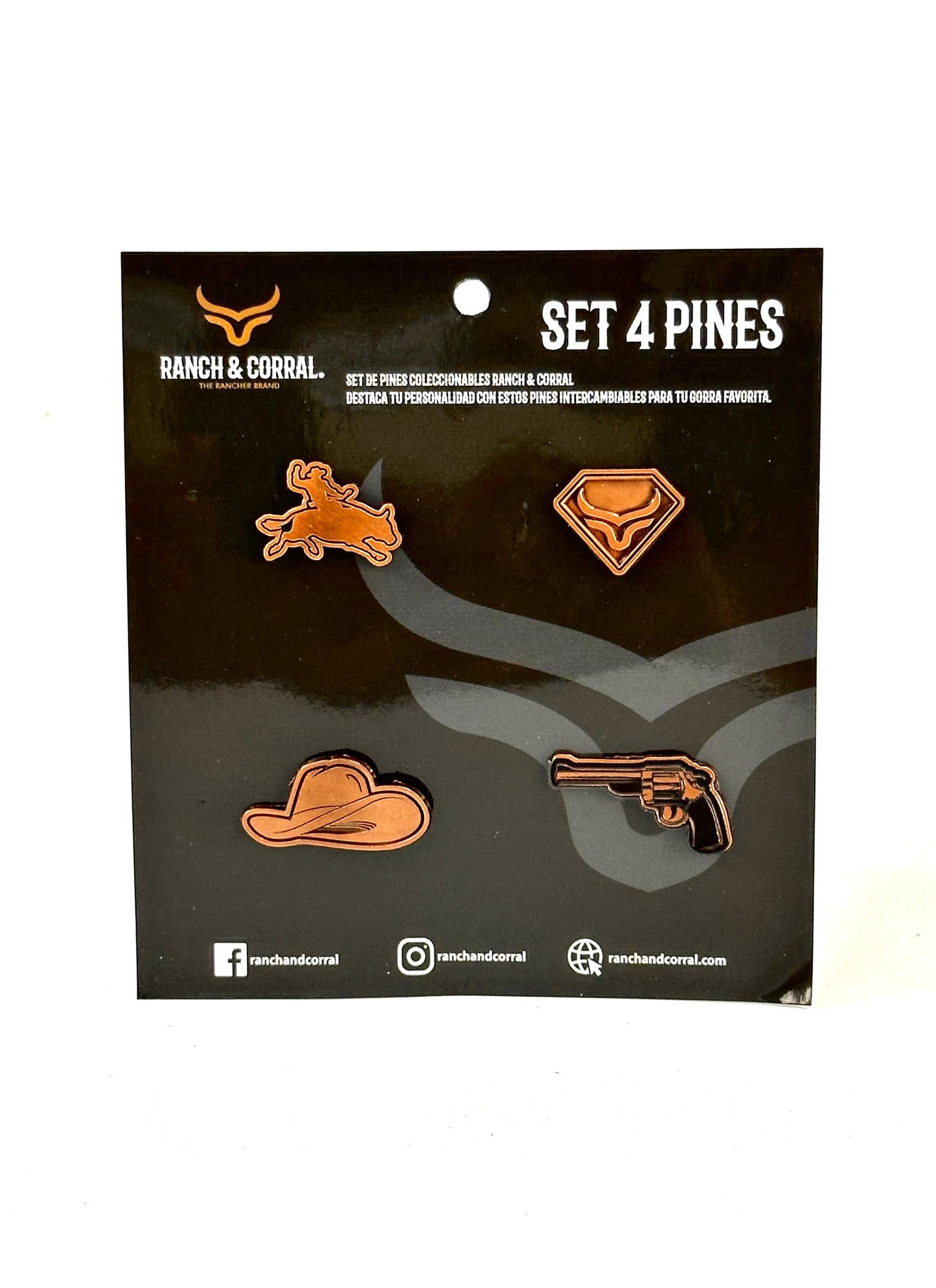 Set 4 Pines Conmemorativos Ranch & Corral 07