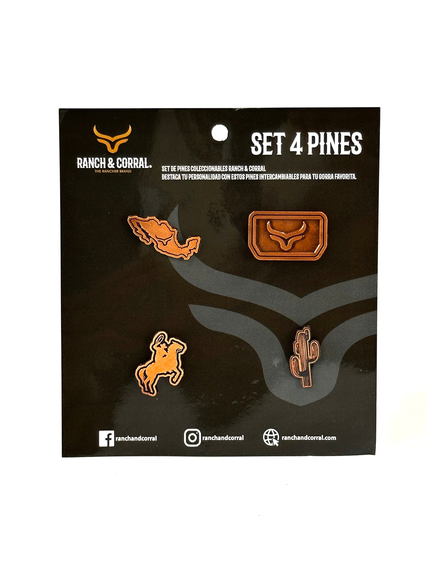 Set 4 Pines Conmemorativos Ranch & Corral 06