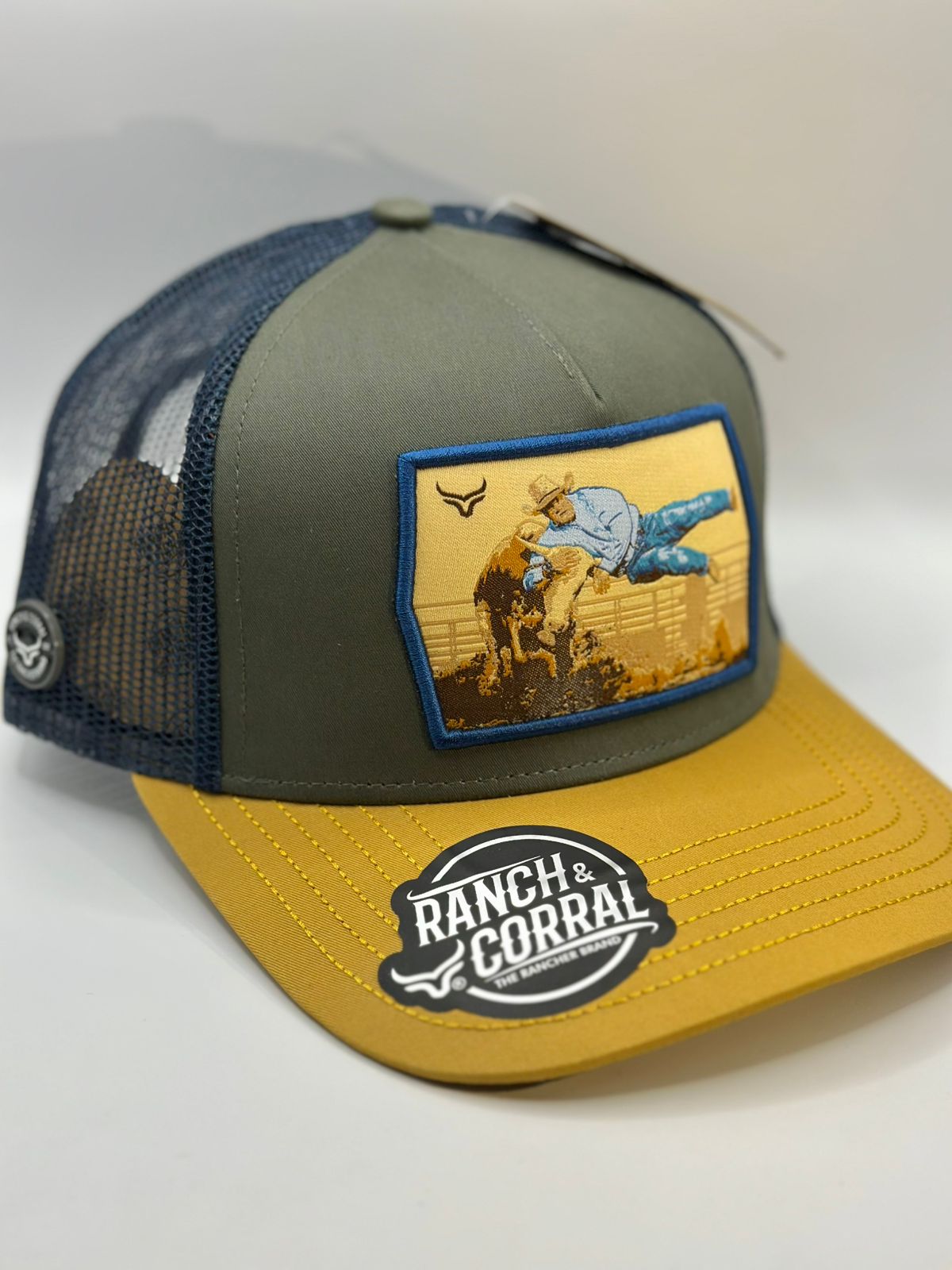 Gorra ranch corral rodeo achatada de novillo 21