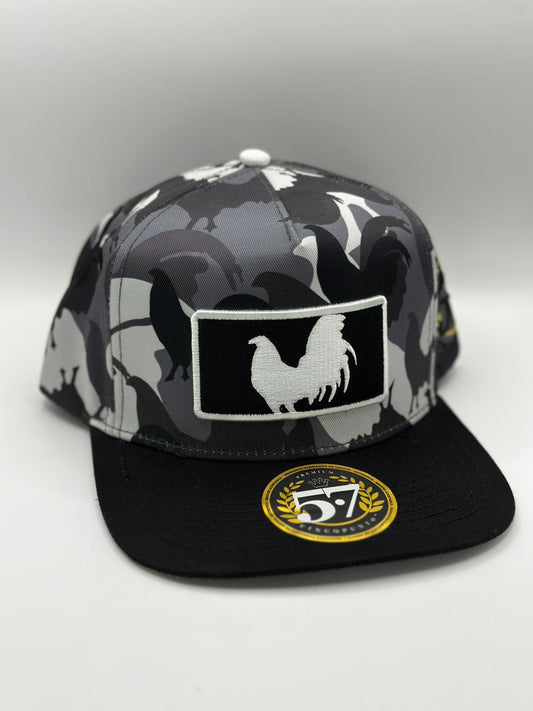 Gorra 5.7 gallo fino camu gris