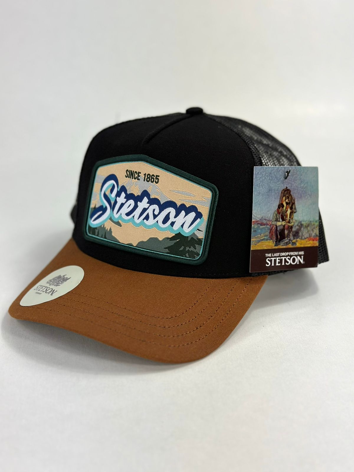 Gorra Stetson Negro Mostaza