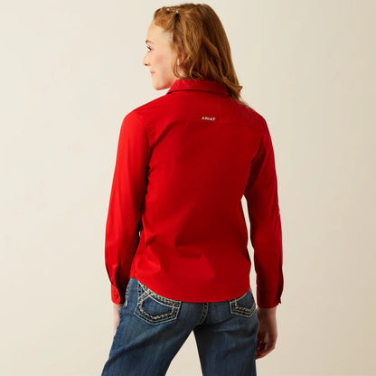 Camisa Ariat Kirby Shirt Juvenil Red