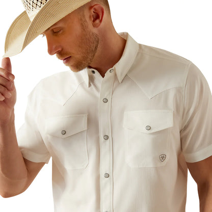 Camisa Ariat VentTEK Blanco Corte Fitted Caballero