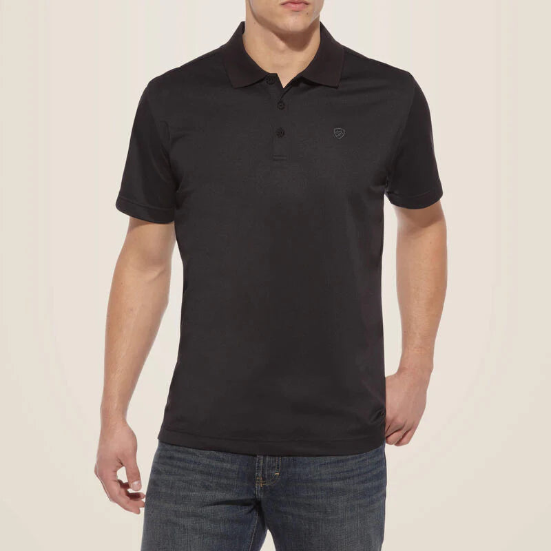 Playera Tipo Polo Ariat Negra