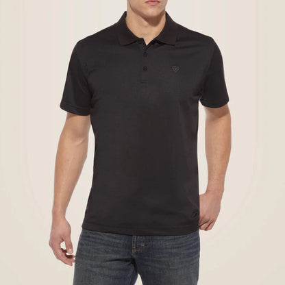 Playera Tipo Polo Ariat Negra