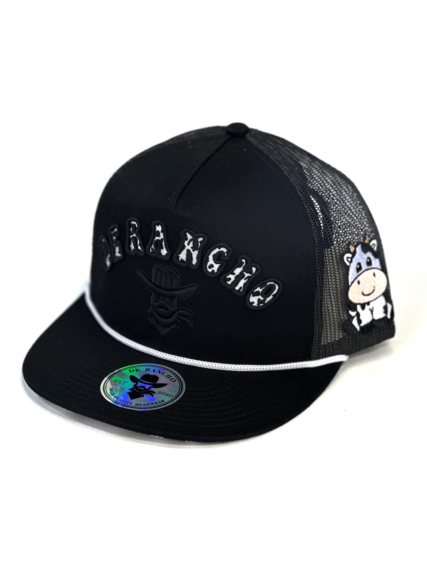 Gorra De Rancho Negra/Blanco