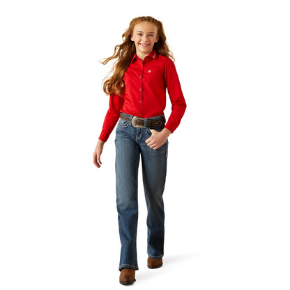 Camisa Ariat Kirby Shirt Juvenil Red