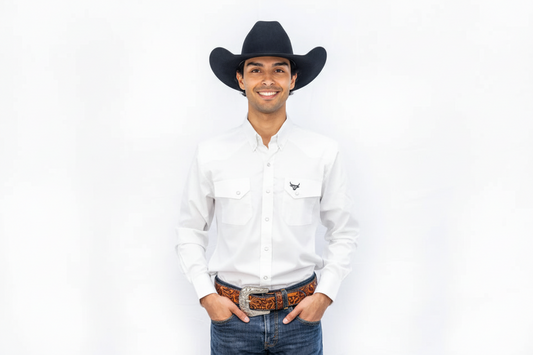 Camisa Lostcalf Blanca Manga Larga