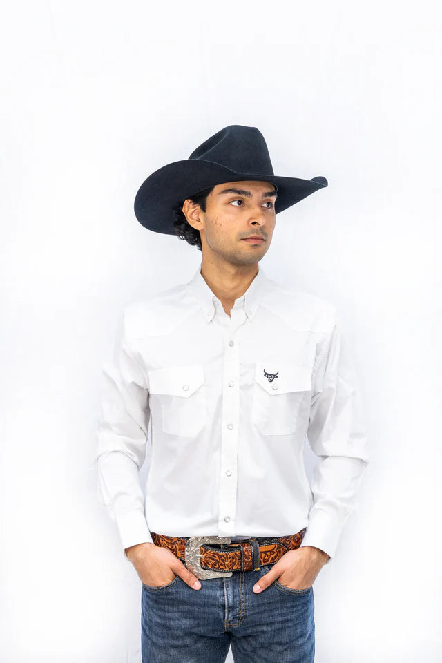 Camisa Lostcalf Blanca Manga Larga