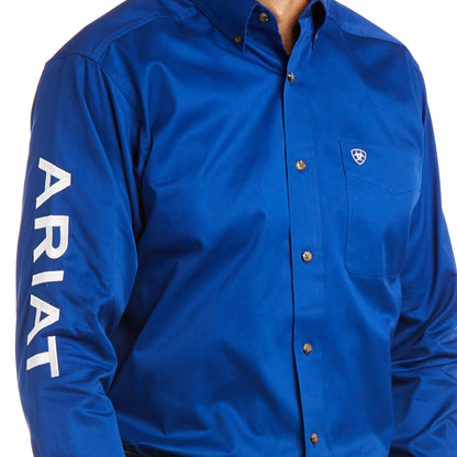Camisa Ariat Team Logo Twill Fitted Azul Caballero