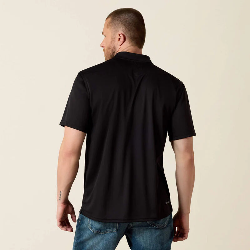 Playera Tipo Polo Ariat Negra