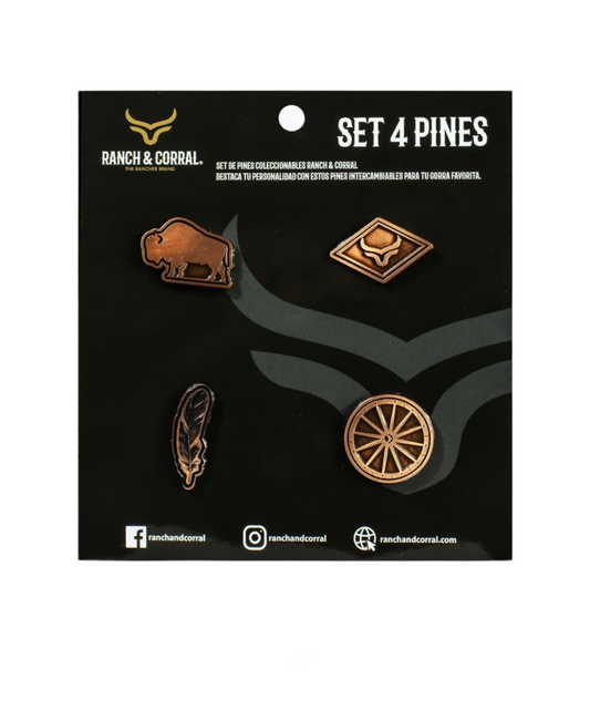 Set 4 Pines Conmemorativos Ranch & Corral 01