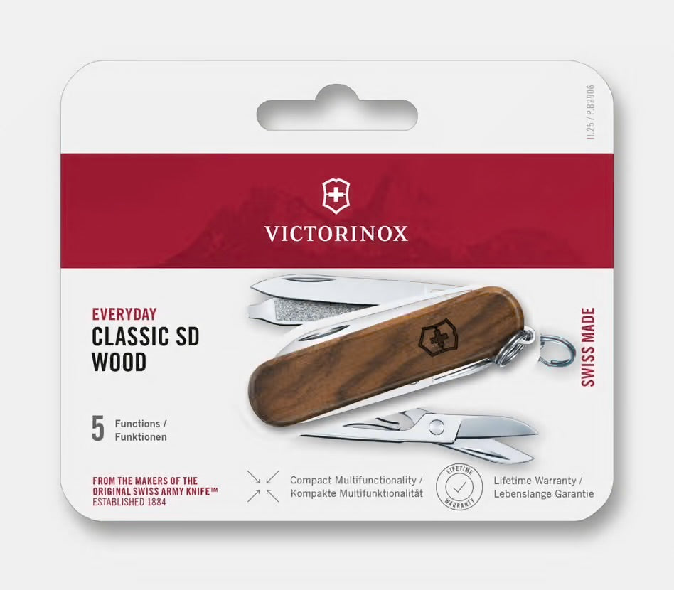 Navaja Victorinox Classic SD Madera De Nogal
