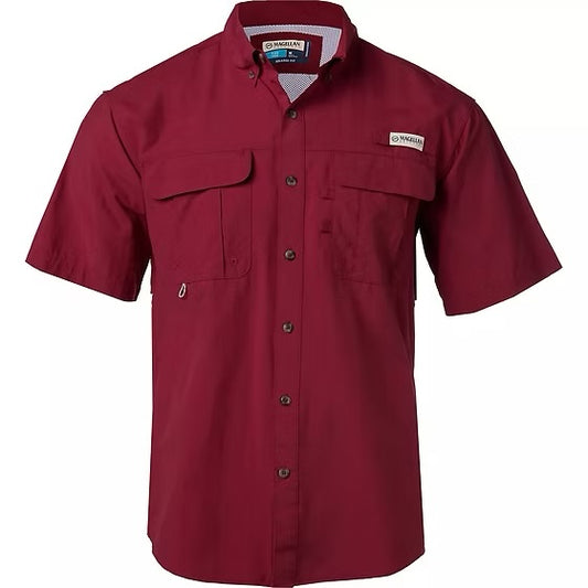 Camisa Magellan Roja Manga Corta Caballero