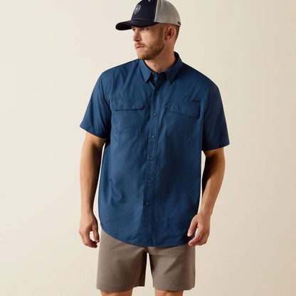 Camisa Ariat Printed VentTEK Outbound Classic Fit Dark Navy Caballero