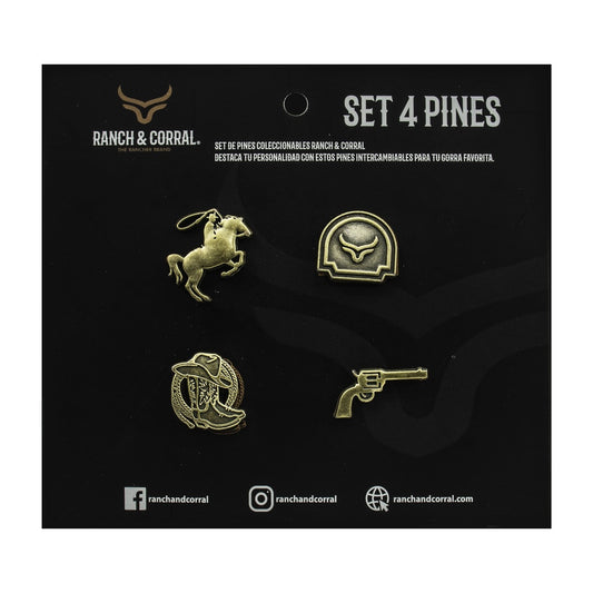 Set 4 Pines Conmemorativos Ranch & Corral 10