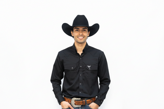 Camisa Lostcalf Negro Manga Larga