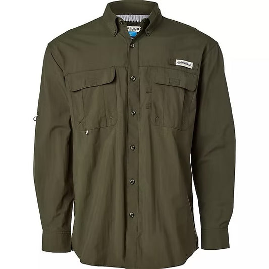 Camisa Magellan Manga Larga Verde Militar
