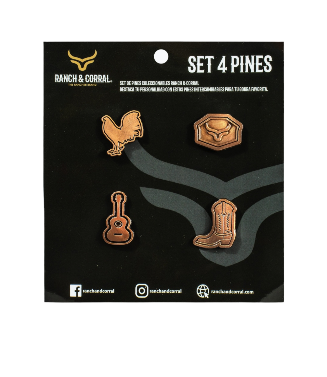 Set 4 Pines Conmemorativos Ranch & Corral 02