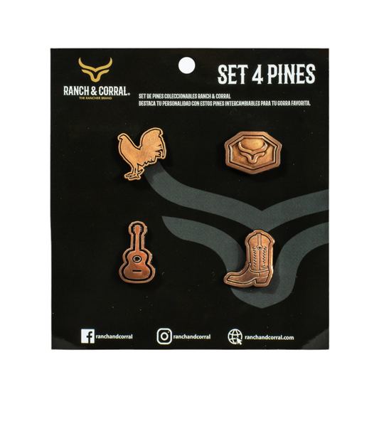 Set 4 Pines Conmemorativos Ranch & Corral 02