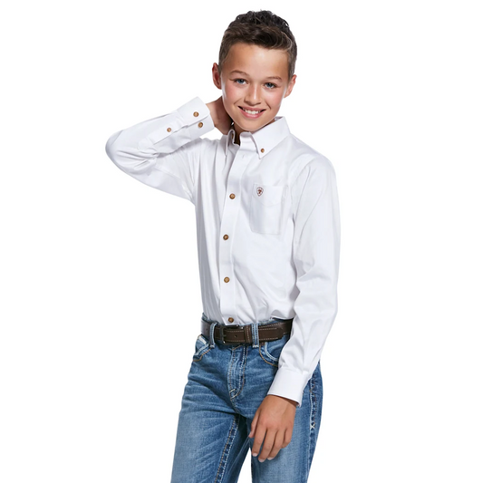 Camisa Ariat Juvenil Solid Twill Classic Fit Shirt