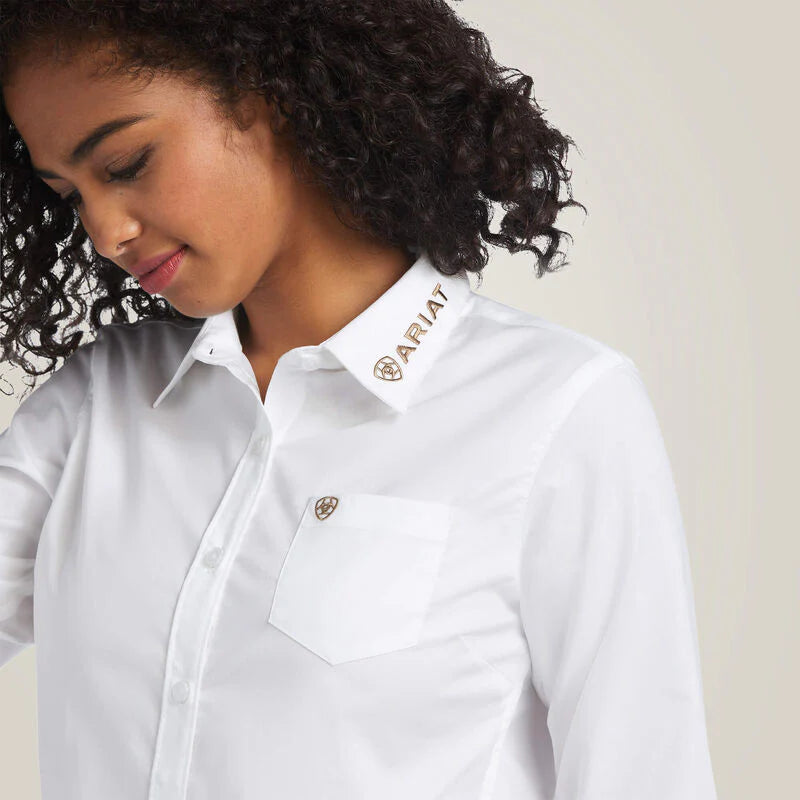 Camisa Ariat Team Kirby Stretch White Dama