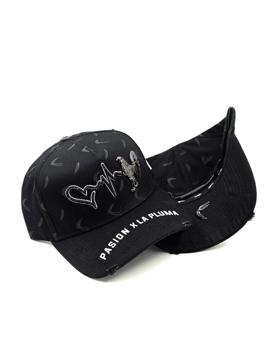 Gorra Gallo Pasión Por La Pluma Black