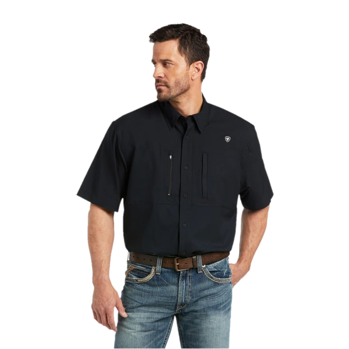 Camisa Ariat Venttek Black SS