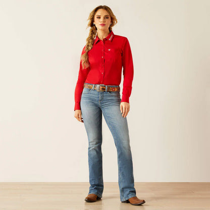 Camisa Ariat Kirby Stretch Shirt Dama Red
