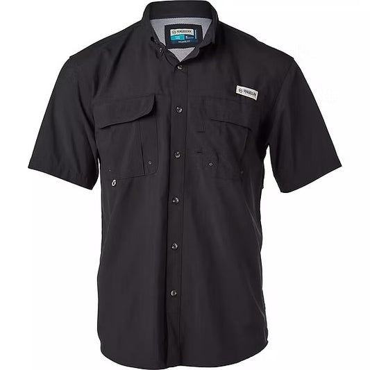 Camisa Magellan Negra Manga Corta Caballero