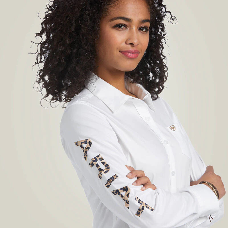 Camisa Ariat Team Kirby Stretch White Dama
