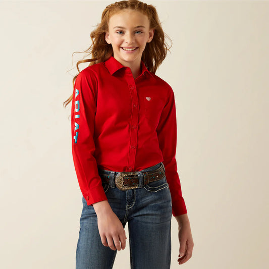 Camisa Ariat Kirby Shirt Juvenil Red