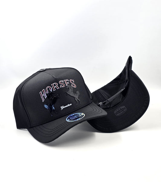 Gorra Sombrero Blanco Horses