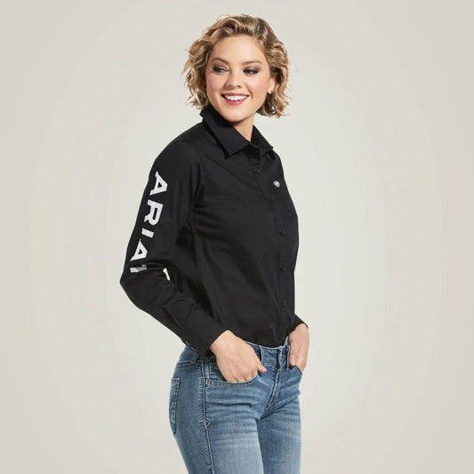 Camisa Ariat Team Kirby Stretch Black DamA