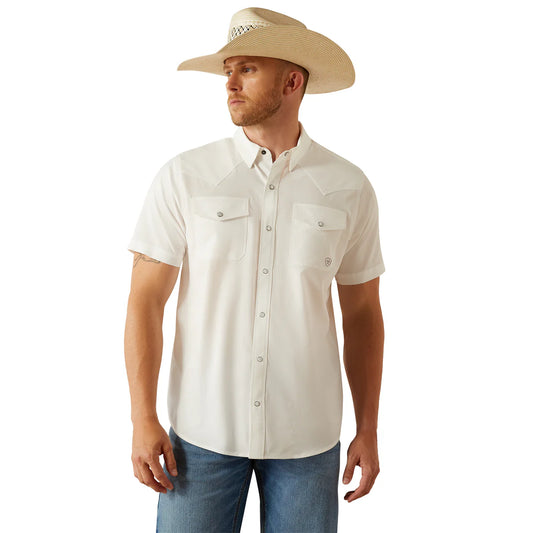 Camisa Ariat VentTEK Blanco Corte Fitted Caballero