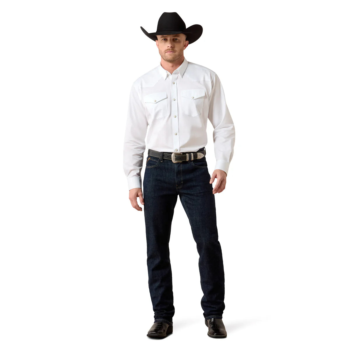 Camisa Ariat Lightweight Solid Twill Blanco Corte Clásico Caballero