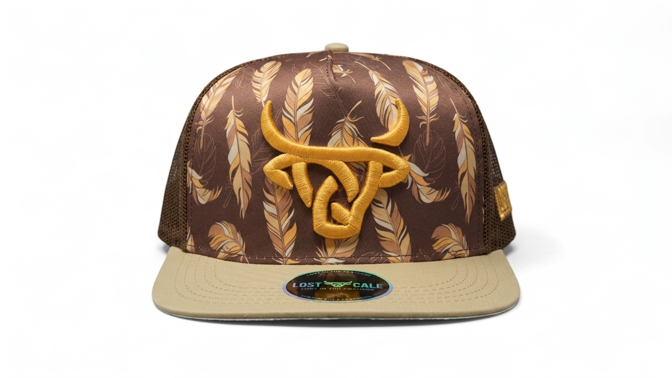 Gorra Lostcalf Plumas Crema