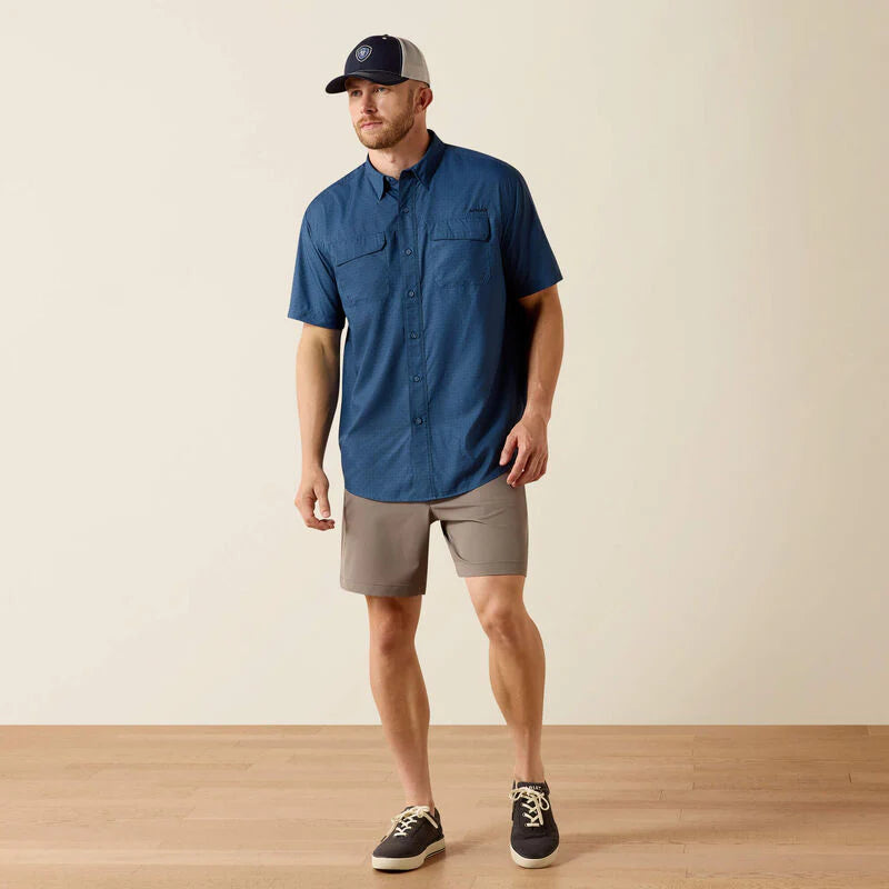 Camisa Ariat Printed VentTEK Outbound Classic Fit Dark Navy Caballero