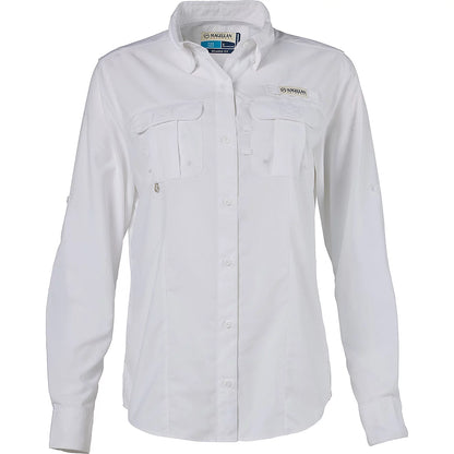 Camisa Magellan Manga Larga Dama Blanca