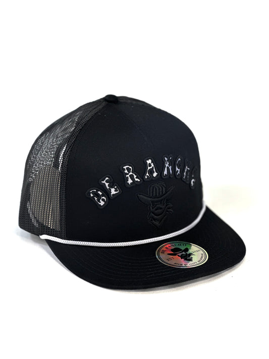 Gorra De Rancho Negra/Blanco