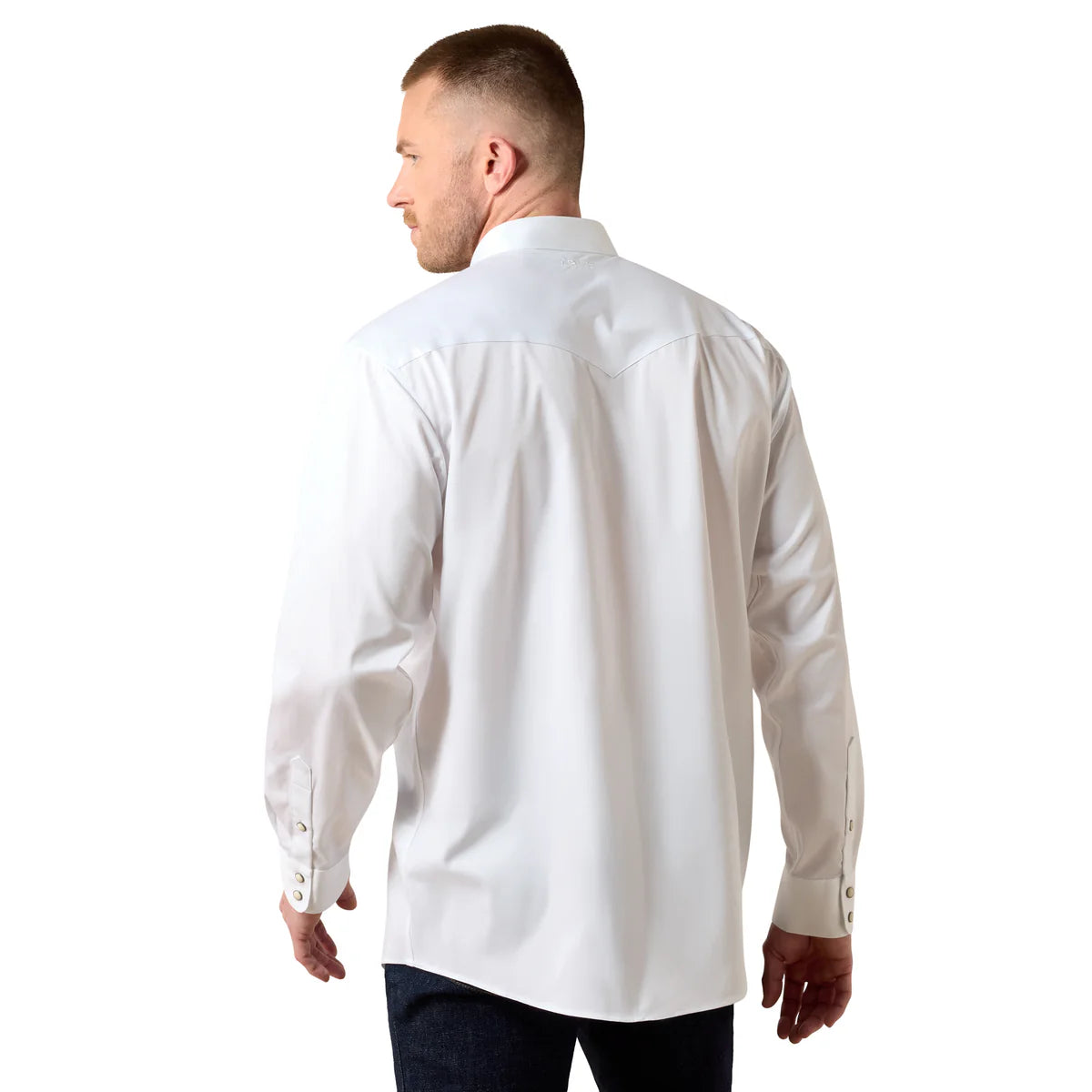 Camisa Ariat Lightweight Solid Twill Blanco Corte Clásico Caballero