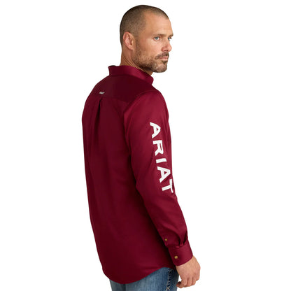 Camisa Ariat Team Logo Twill Tinto Corte Fitt