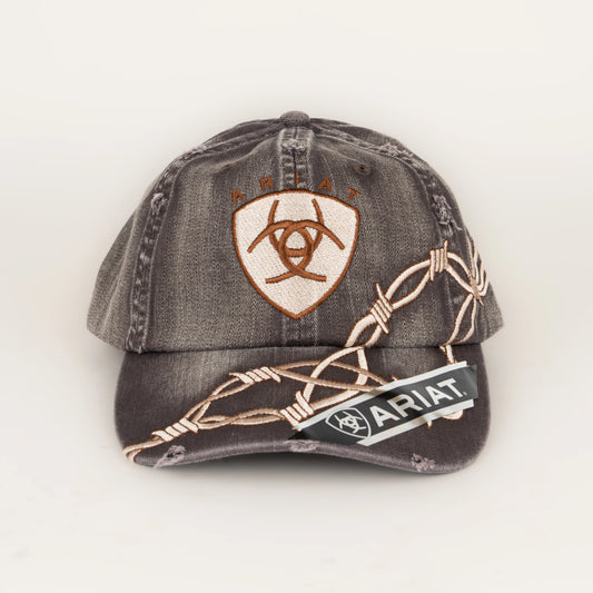 Gorra Ariat Mezclilla Café Púas