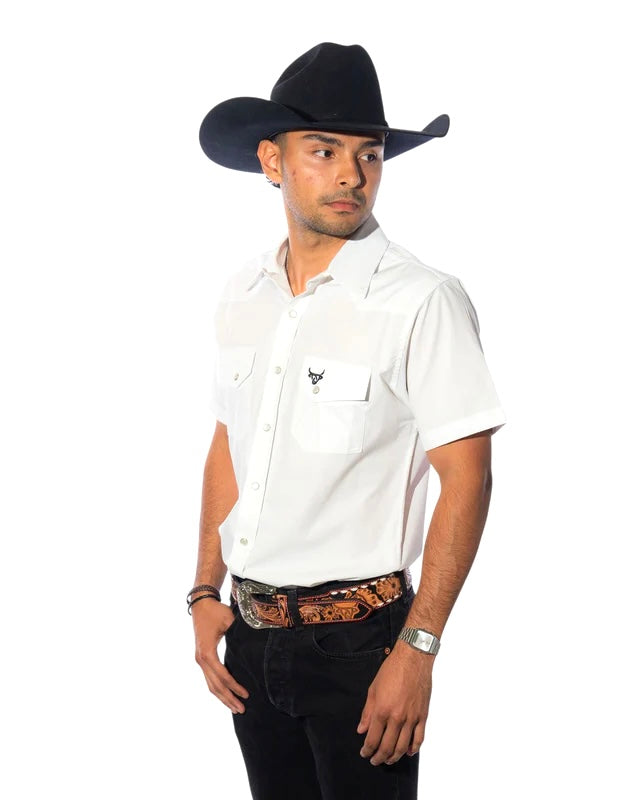 Camisa Lostcalf Blanca Manga Corta