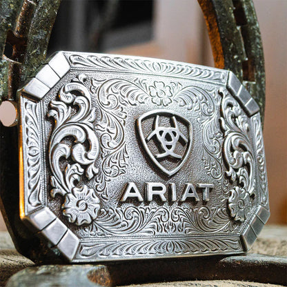 Hebilla Ariat Rectangular Floral